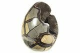 Septarian Dragon Egg Geode - Black Crystals #304614-1